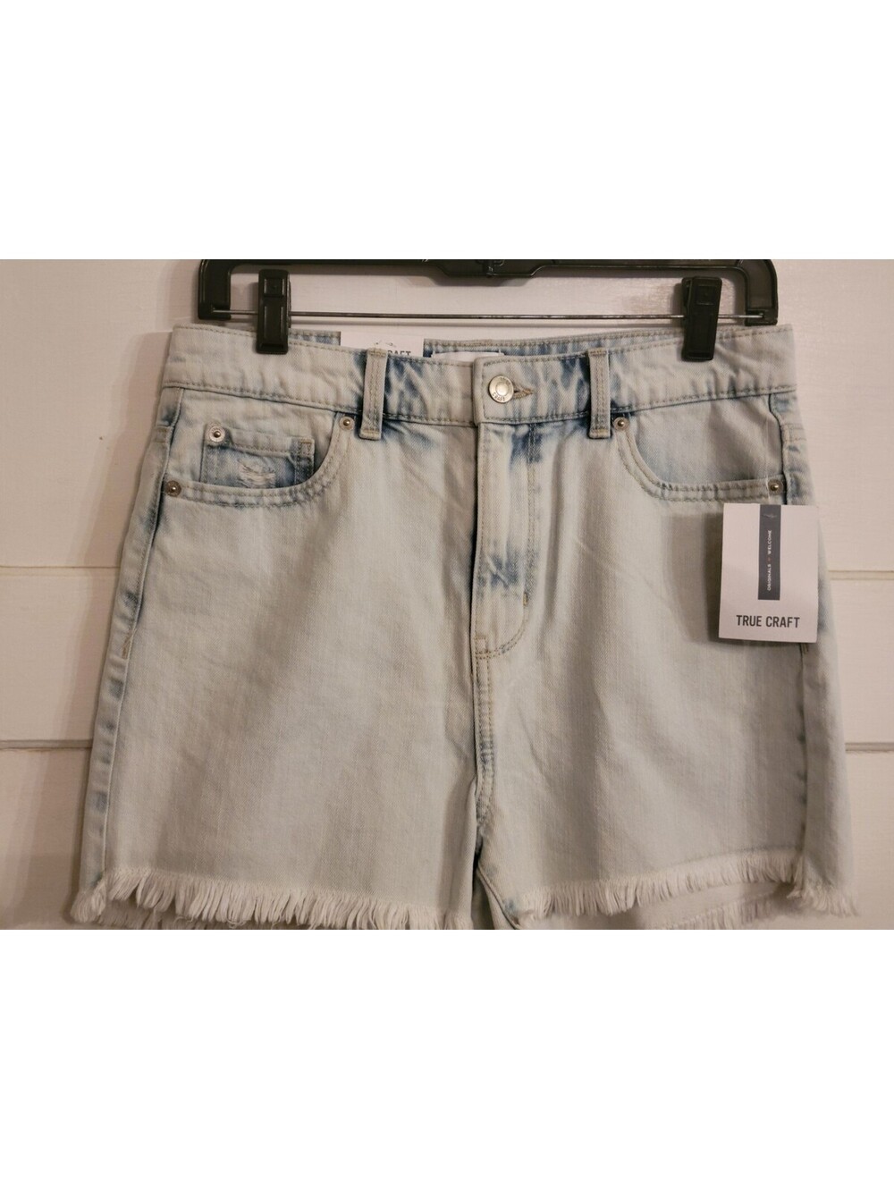 True Craft High Rise Raw Edge Denim Shorts, High Waisted Jean Shorts Ladies 9
